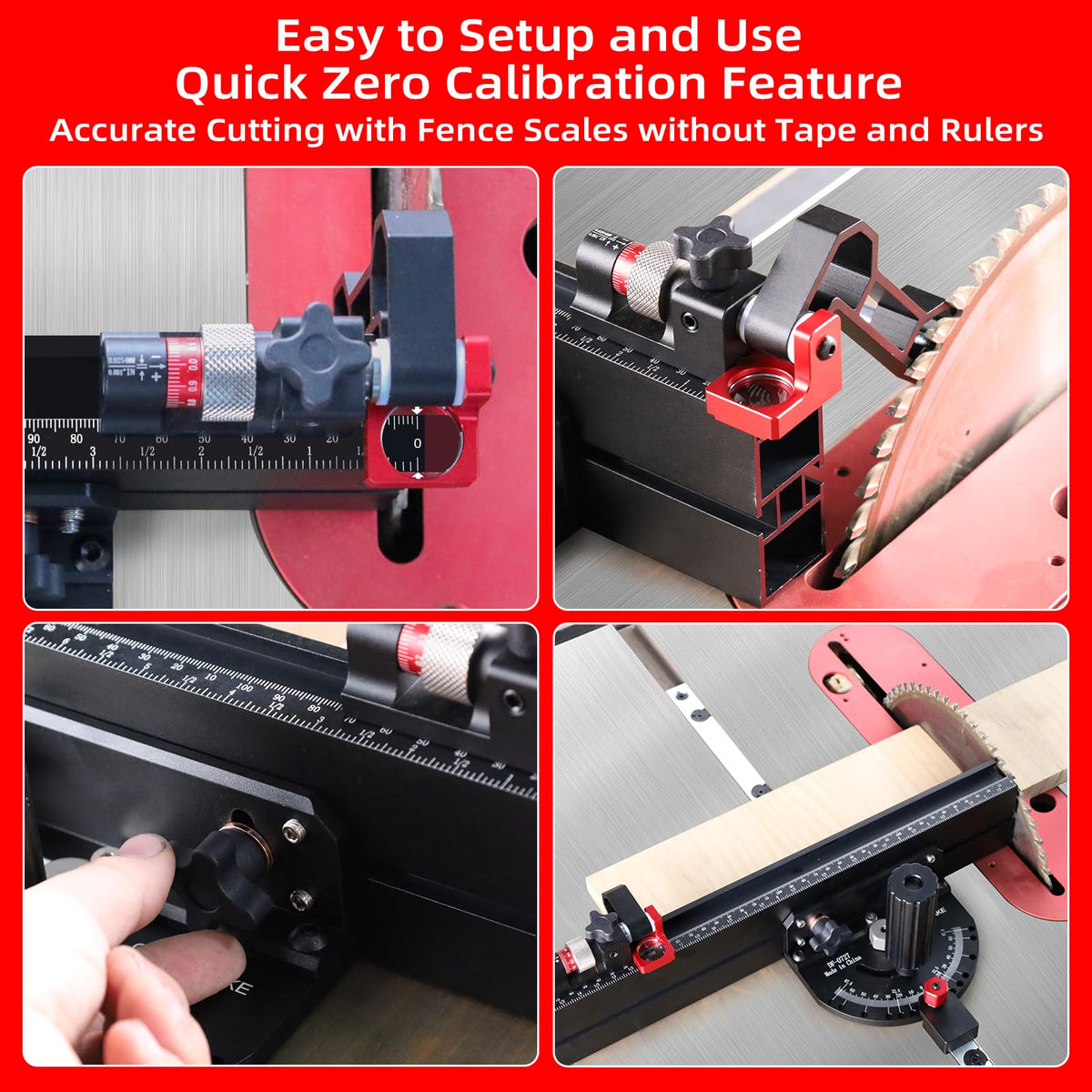 Table Saw Miter Gauge with Extendable Fence and Flip Stop E63123