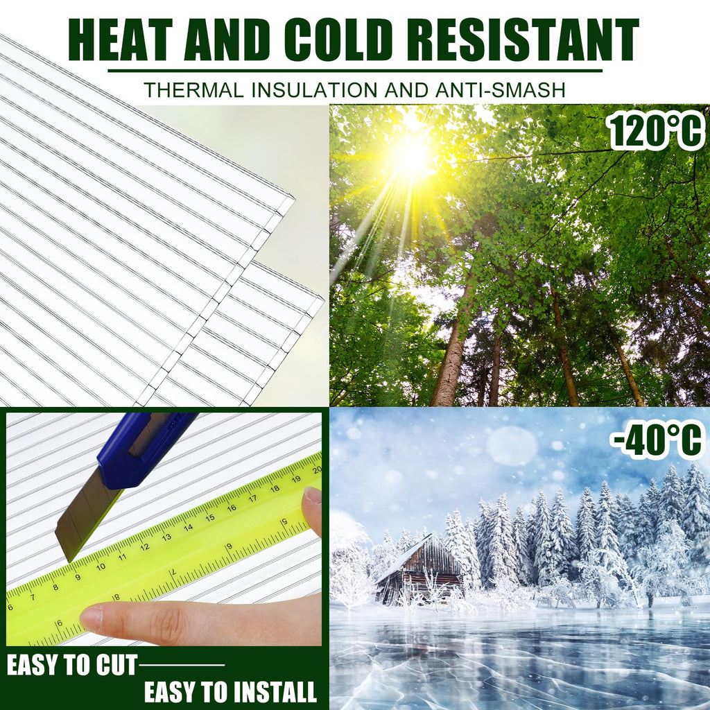 12 Pack Polycarbonate Greenhouse Panels O6683