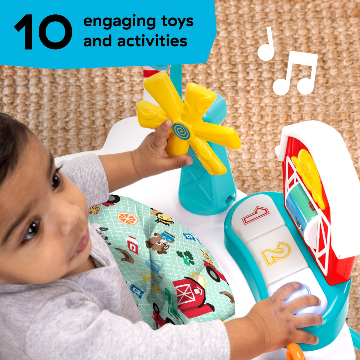 2-in-1 Baby Jumper Activity Center with Lights & Sounds X893929