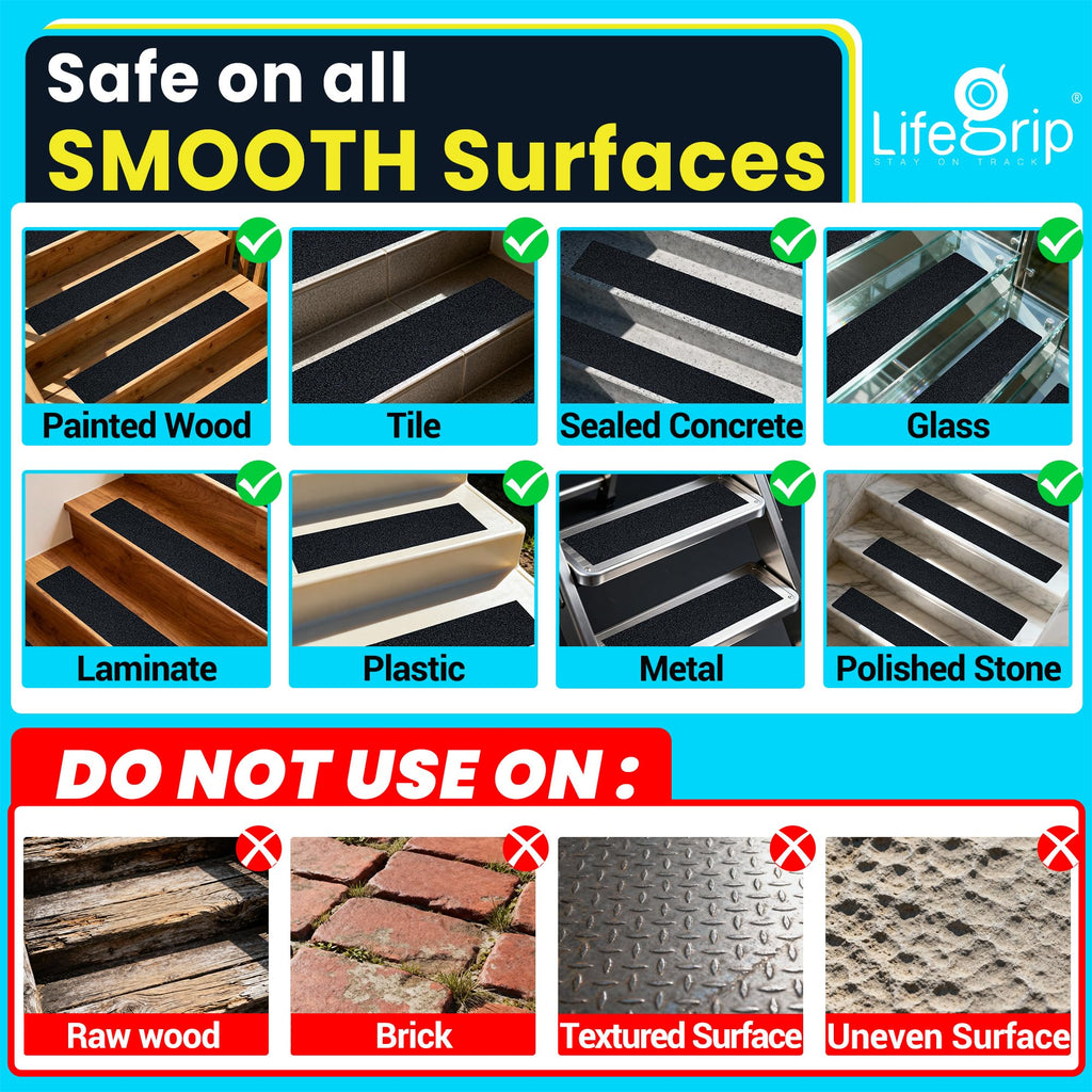Clear Anti Slip Tape 1" x17Ft Waterproof Grip Tape B4756