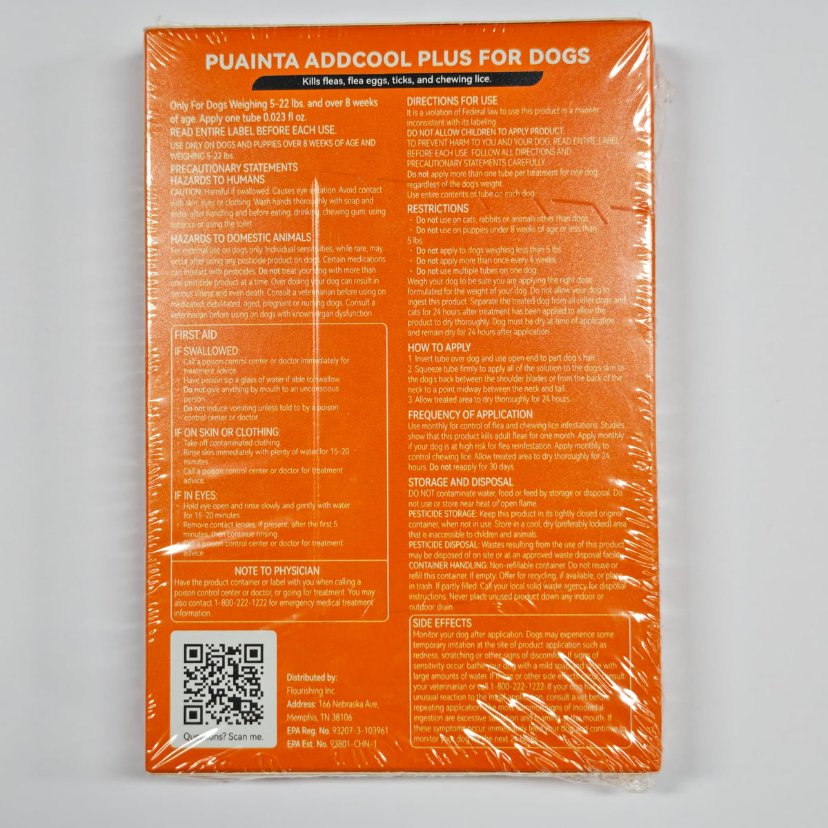 Flea and Tick Prevention for Small Dogs & Puppies, 3 Monthly Doses L13715