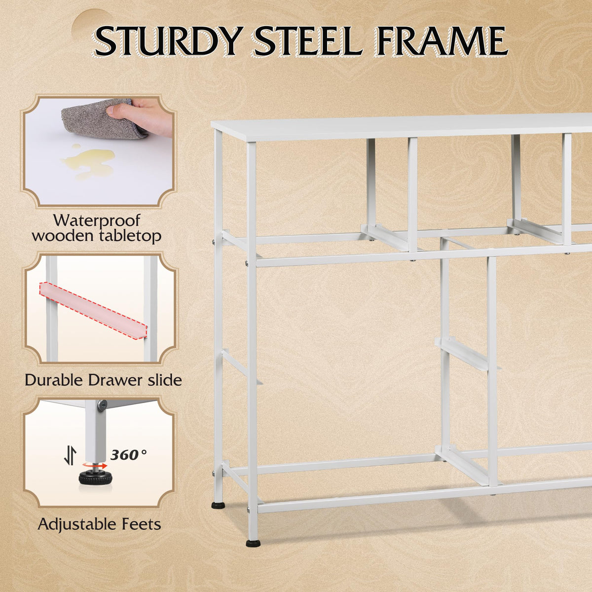 White 7 Drawer Dresser L993746
