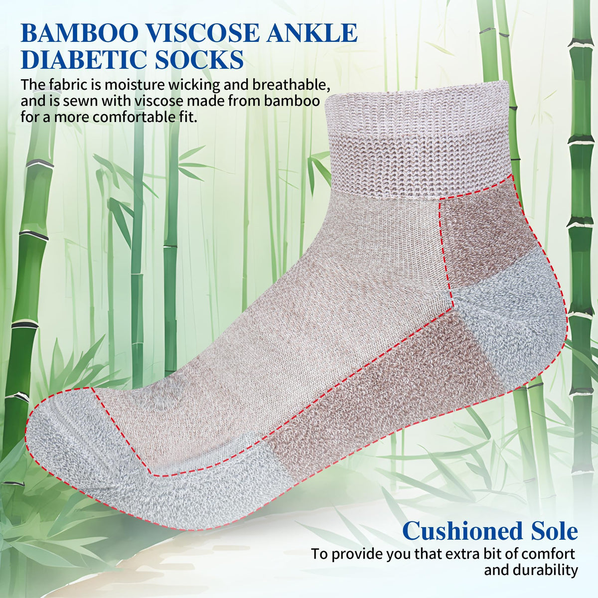 6 Pairs Ankle & 6 Pairs Low Cut Diabetic Socks Size 9-12/10-13/13-15 M6647