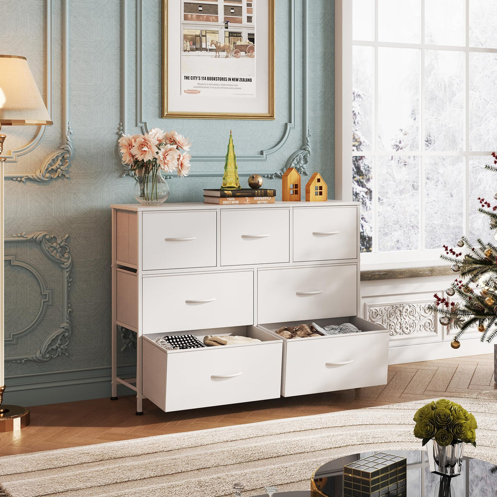 White 7 Drawer Dresser L993746
