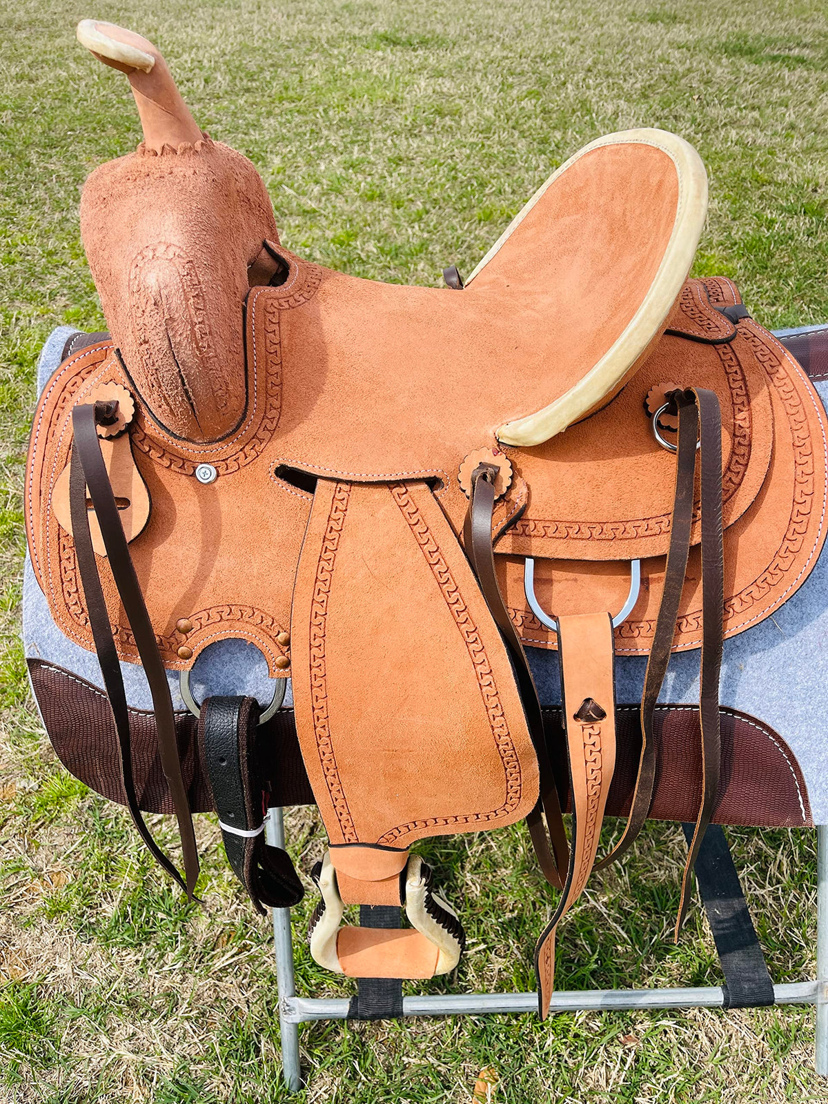 Genuine Leather Western Youth Saddle A86445